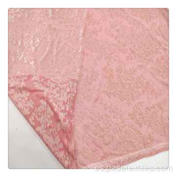Flower Burnout Pink Tela de terciopelo de seda de alta calidad Tela de terciopelo triturado Tela de alumno de terciopelo personalizado